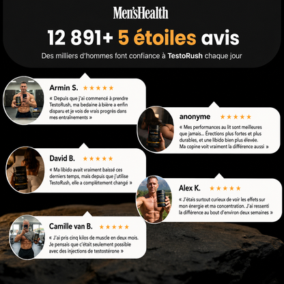 TestoRush - Votre dose quotidienne de soutien à la testostérone